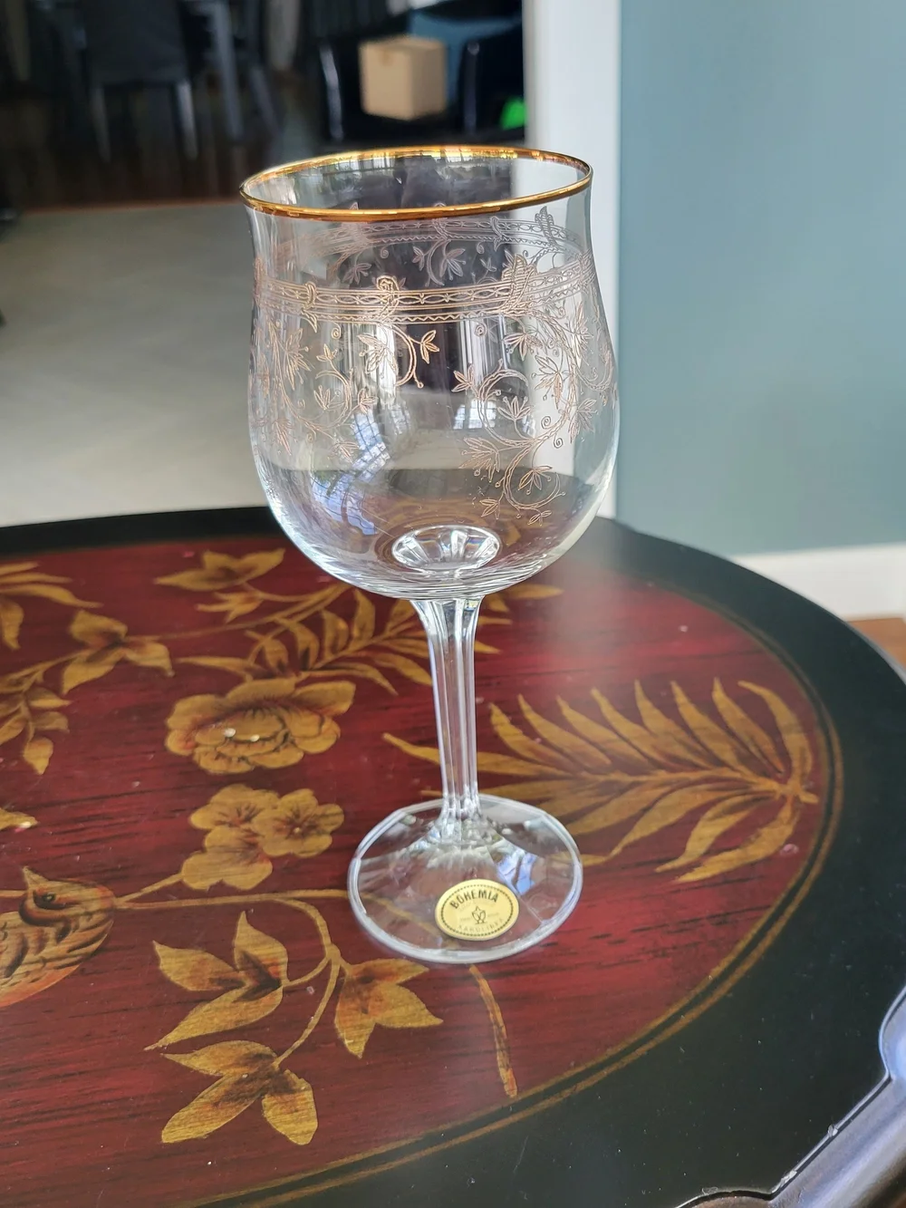 Vintage Bohemia Karolinka Czech Republic Handmade Crystal Wine Glasses– Set Of 4